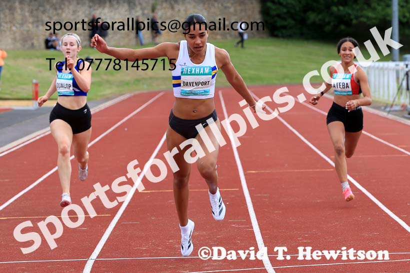 Womens Heptathlon 200 metres, 2024 EAP International Combined events, Hewcham, Northumberland.  Photo: David T. Hewitson/Sports for All Pics
